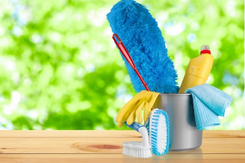 Communal entrance cleaning service for a residential building in Acton