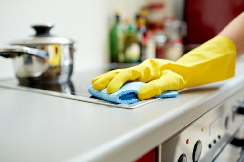 Local Acton cleaning team handling access and parking challenges during a property clean